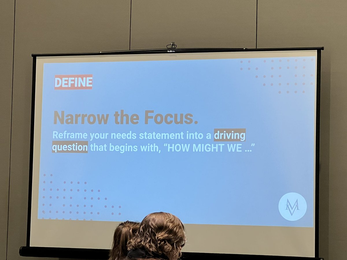 romathio's tweet photo. @misshobson_ is rocking her session at #CPMTC2023 - I got a little giddy when she got to the HMW slide! #mvlearns @TheMVSchool https://t.co/MtJZEbZvz5