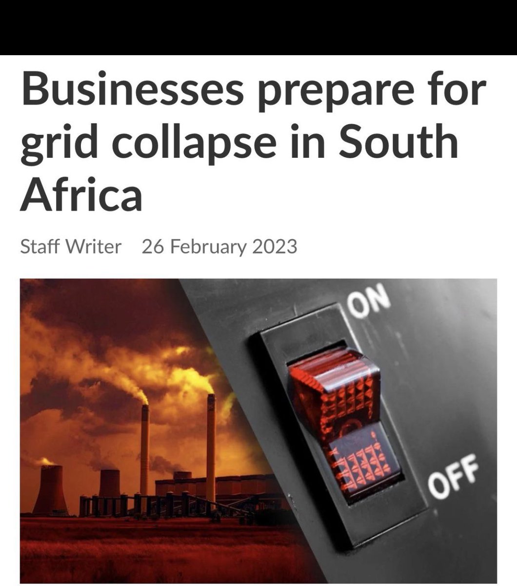 WallStreetMav's tweet photo. BREAKING: 🚨 🚨 🚨

Businesses are rapidly trying to secure backup generators to handle “load shedding” where the power company shuts down certain areas for several hours per day. https://t.co/Ismz048Gih