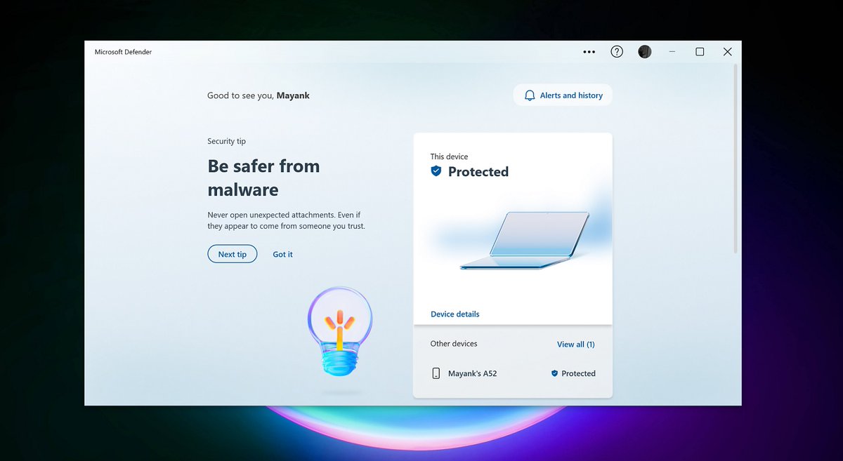 WindowsLatest's tweet photo. Microsoft Defender’s new app is getting auto installed on Windows 11 https://t.co/V4HatHQ0Ny #Windows11 https://t.co/wV0j7rXJJB
