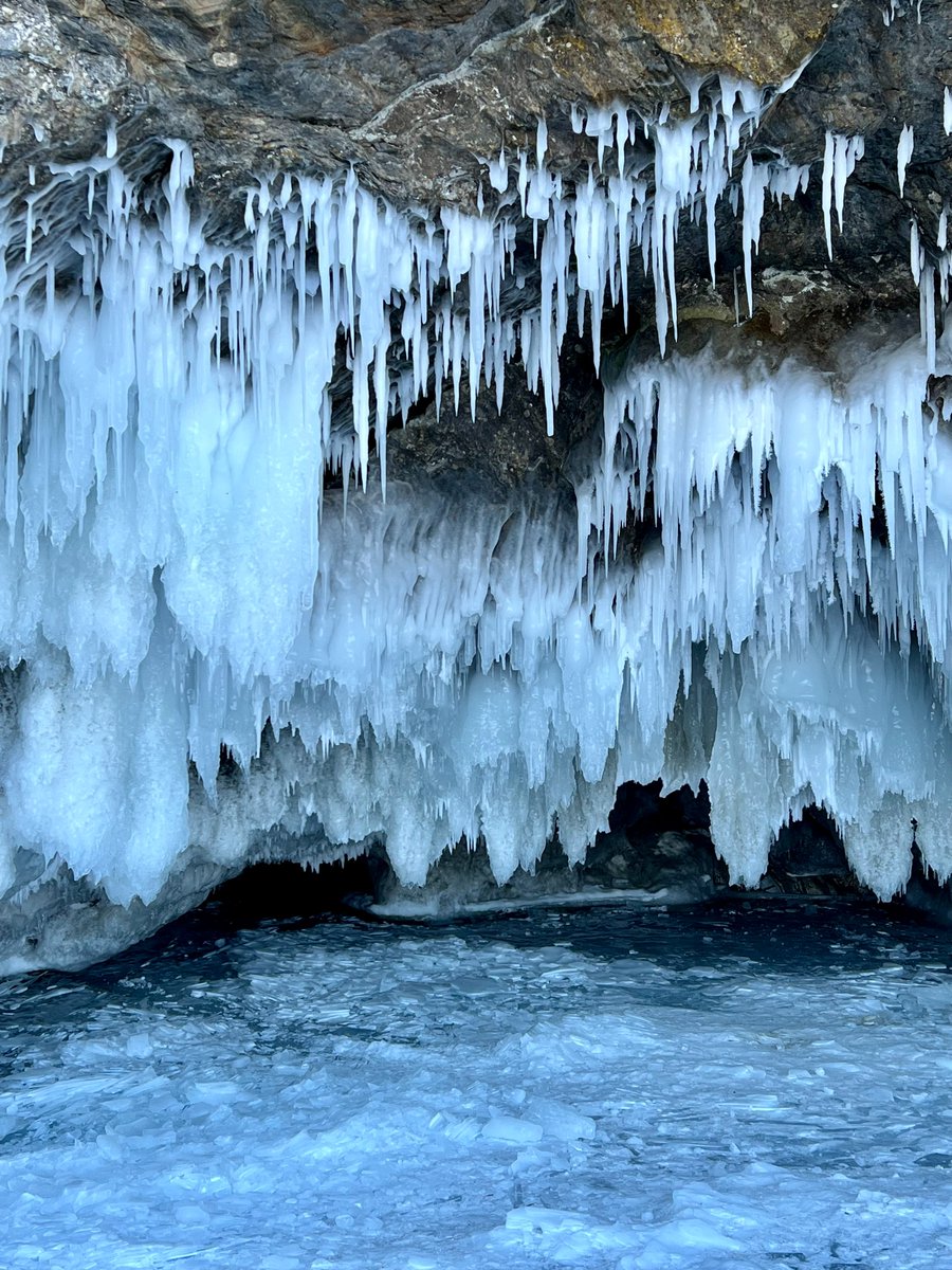 Lake Baikal in winter is a magical place to see. Almost 20% of the planet's lake fresh water is located here.