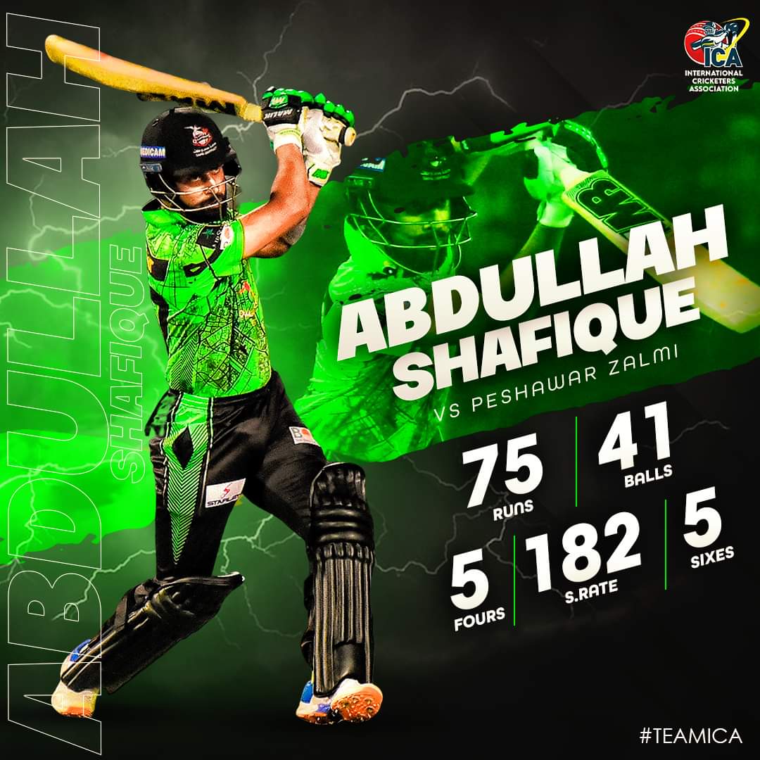 ICA (@icassociation) on Twitter photo Magical innings in his first HBL PSL 8️⃣ match
<a href="/imabd28/">Abdullah Shafique</a> announced himself in grand style in this year's PSL with 5 maximums and 5 boundaries 💥
#HBLPSL #HBLPSL8 #SabSitarayHumaray #LahoreQalandars #TeamICA Magical innings in his first HBL PSL 8️⃣ match
<a href="/imabd28/">Abdullah Shafique</a> announced himself in grand style in this year's PSL with 5 maximums and 5 boundaries 💥
#HBLPSL #HBLPSL8 #SabSitarayHumaray #LahoreQalandars #TeamICA