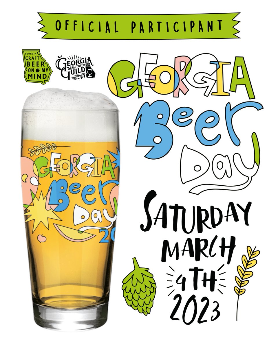 Are you ready for GA Beer Day?!? We'll be open at 12pm on Saturday, March 4th, stocked with glasses! Featuring a CRAWFISH BOIL by Pinch and Pull Seafood and music by Big Toe Mojo!!
