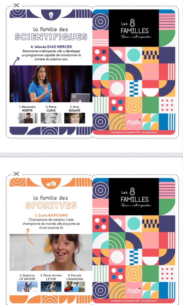 florencelebras's tweet photo. Ce jeu de cartes à télécharger met à l'honneur 32 femmes inspirantes en situation de handicap #journeeinternationaledesdroitsdesfemmes #8mars2023 #inclusion https://t.co/vliUueIzfo https://t.co/WI2WkE3ODP