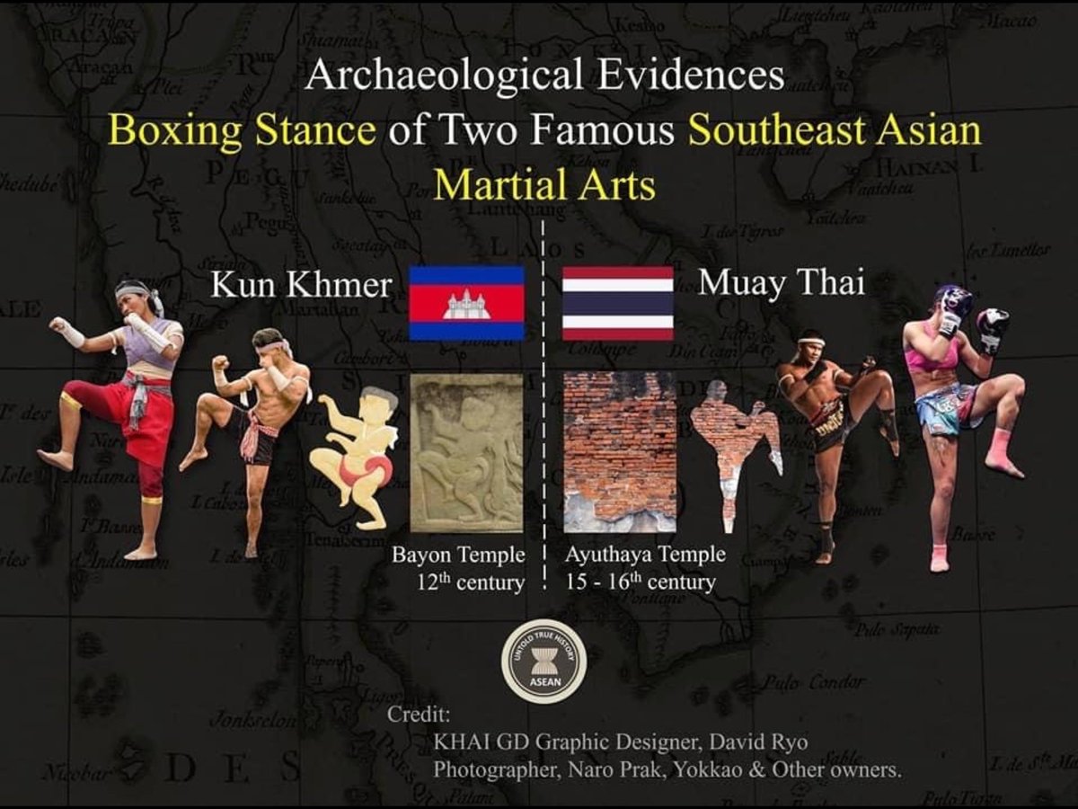 ChivanSan's tweet photo. Boxing Stance of Southeast Asian's Martial Arts. Cambodia vs Thailand #គុនខ្មែរ #គុនល្បុក្កតោ
#KunKhmer #KunBokator #KunDombong #KunLompeng #KunDao #Cambodia #KhmerMartialArtsOfCambodia https://t.co/BXuZ83X8v2