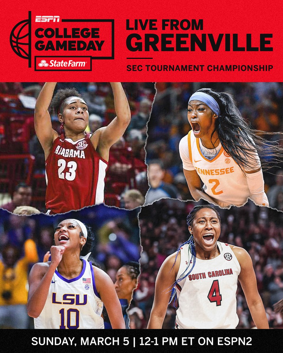 Third stop for women's hoops! 🔜

We're coming to Greenville for Championship Sunday in the SEC 🏆
