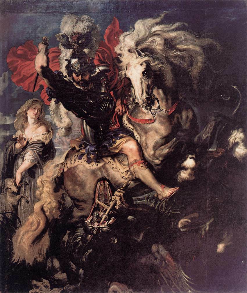 St. George and a Dragon, 1610  #peterpaulrubens