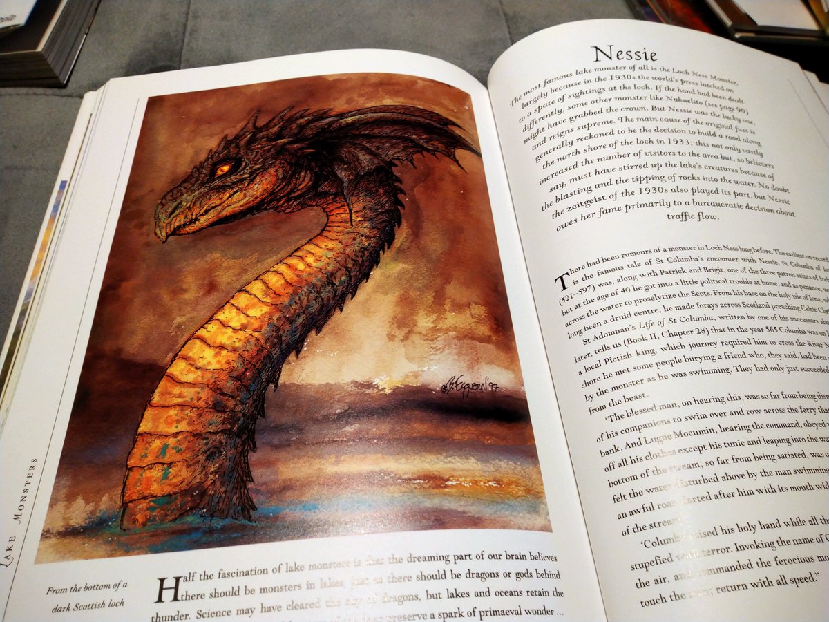 Fébruary Artbook pick: 'The Book of Sea Monster' with illustrations by THE grandmaster in dracology artistry @BobEggleton1, and text by Nigel Suckling. This book made me discover Bob Eggleton art and I have never ceased to be a big fan since then.