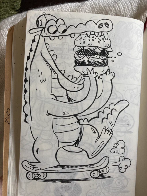 Sketchbook Sundays 🐊🍔 