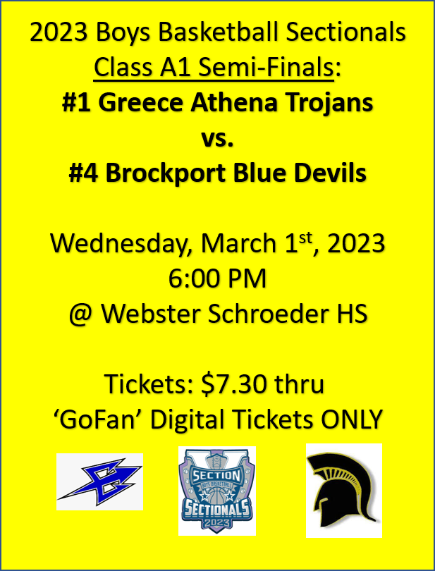 The Athena Trojans Boys Basketball are 'still dancing!'
Come out to support the team this Wednesday!!

Purchase online Tickets here:  gofan.co/app/school/NY2…

Let's Go Trojans! 
"WE&gt;ME"
<a href="/AthenaHigh/">Greece Athena HS</a> <a href="/GreeceAthenaMS/">Athena Middle School</a> #TrojanPride