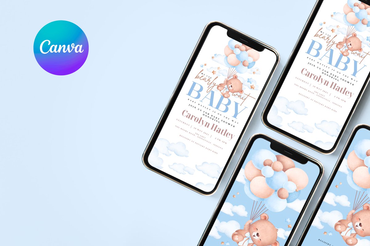 AbsoluteprettyC's tweet photo. Editable baby shower invite, baby shower download, bear baby invite, bear baby shower, bearly invite baby boy bear invite baby shower canva

#bearbabyinvite #etsy #etsysellers #etsystore #babyinvite #babyshower https://t.co/aYuWHodjo2