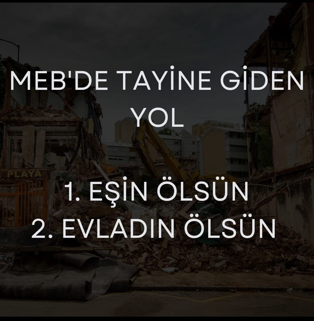 Yaşadığımız mağduriyeti artık anlatacak kelime bulamıyorum Yazıklar Olsun Böyle Bakan Olmaz Olsun
<a href="/prof_mahmutozer/">Mahmut Özer</a> <a href="/TalipGeylan06/">Talip Geylan</a> <a href="/_aliyalcin_/">Ali YALÇIN</a> <a href="/tcmeb/">Millî Eğitim Bakanlığı</a> <a href="/RTErdogan/">Recep Tayyip Erdoğan</a> <a href="/EmineErdogan/">Emine Erdoğan</a> <a href="/EgitimBirSen/">Eğitim-Bir-Sen</a> <a href="/egitimsen/">Eğitim Sen</a> <a href="/nejlakurul/">Nejla Kurul</a> <a href="/lutfielvan/">Lütfi Elvan</a> 

#MebOkuluErteleTayiniVer