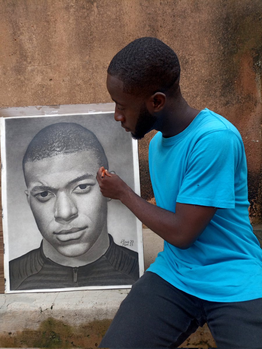 flowzpam's tweet photo. Hello Twitter, i made a pencil drawing of Kylian Mbappé 
Don't skip😭 Dash my art 1 retweet abeg☝️🙏♥️

@KMbappe Collation Obasanjo #ElectionResult Pooja Karius MC Oluomo Marcus Rashford Lagos and Rivers #NigerianElections2023 Electoral act #MUNNEW Ekiti Kwankwaso Alimosho Japa https://t.co/VqajSRztXG