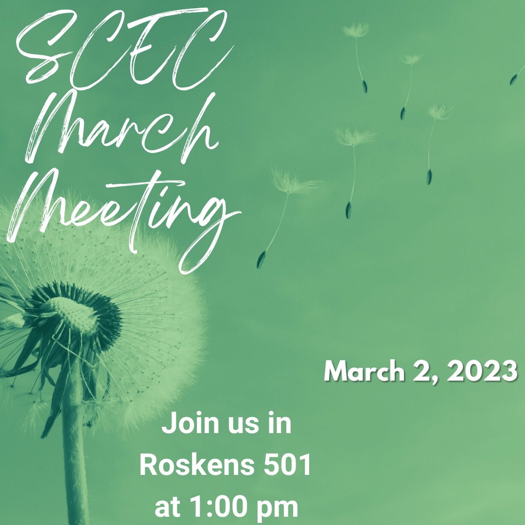 Our next meeting is this Thursday at 1:00! Join us and learn ways to get involved!