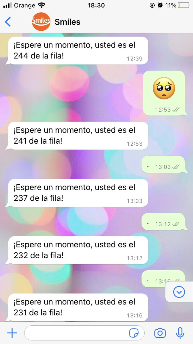 SolLiljesthrom's tweet photo. @SmilesOficialAR 48 horas esperando, para que me digan que no hay operadores disponibles. PÉSIMA ATENCIÓN AL CLIENTE. https://t.co/hLeD82rWsH