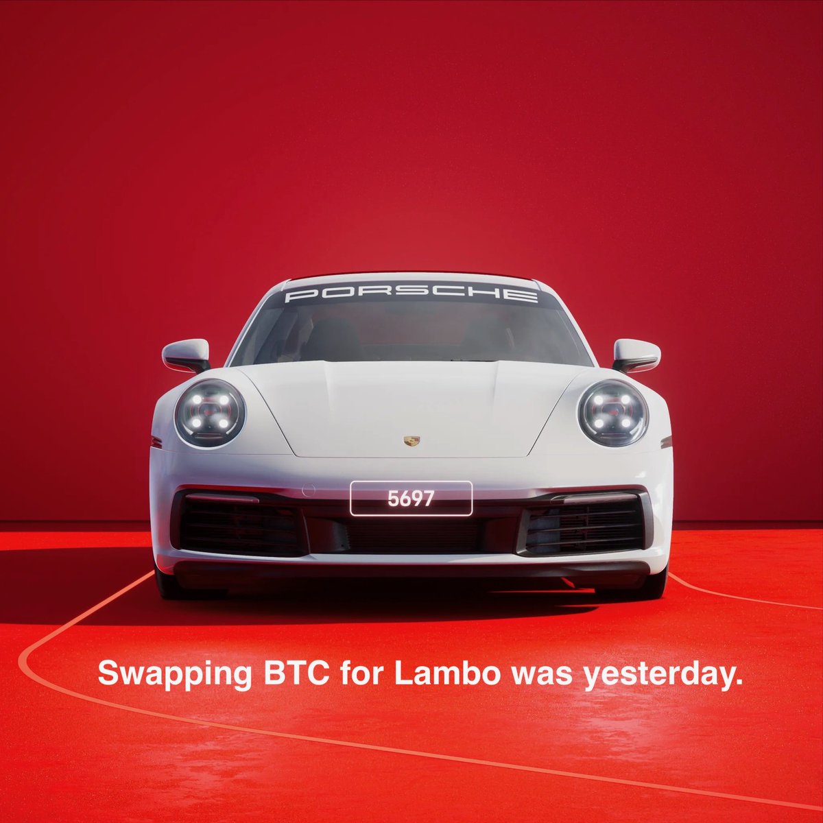 PresleyZombie's tweet photo. Swapping BTC for Lambo was yesterday. @eth_porsche #PorscheNFT #porsche911 https://t.co/8QrD5jiuE8