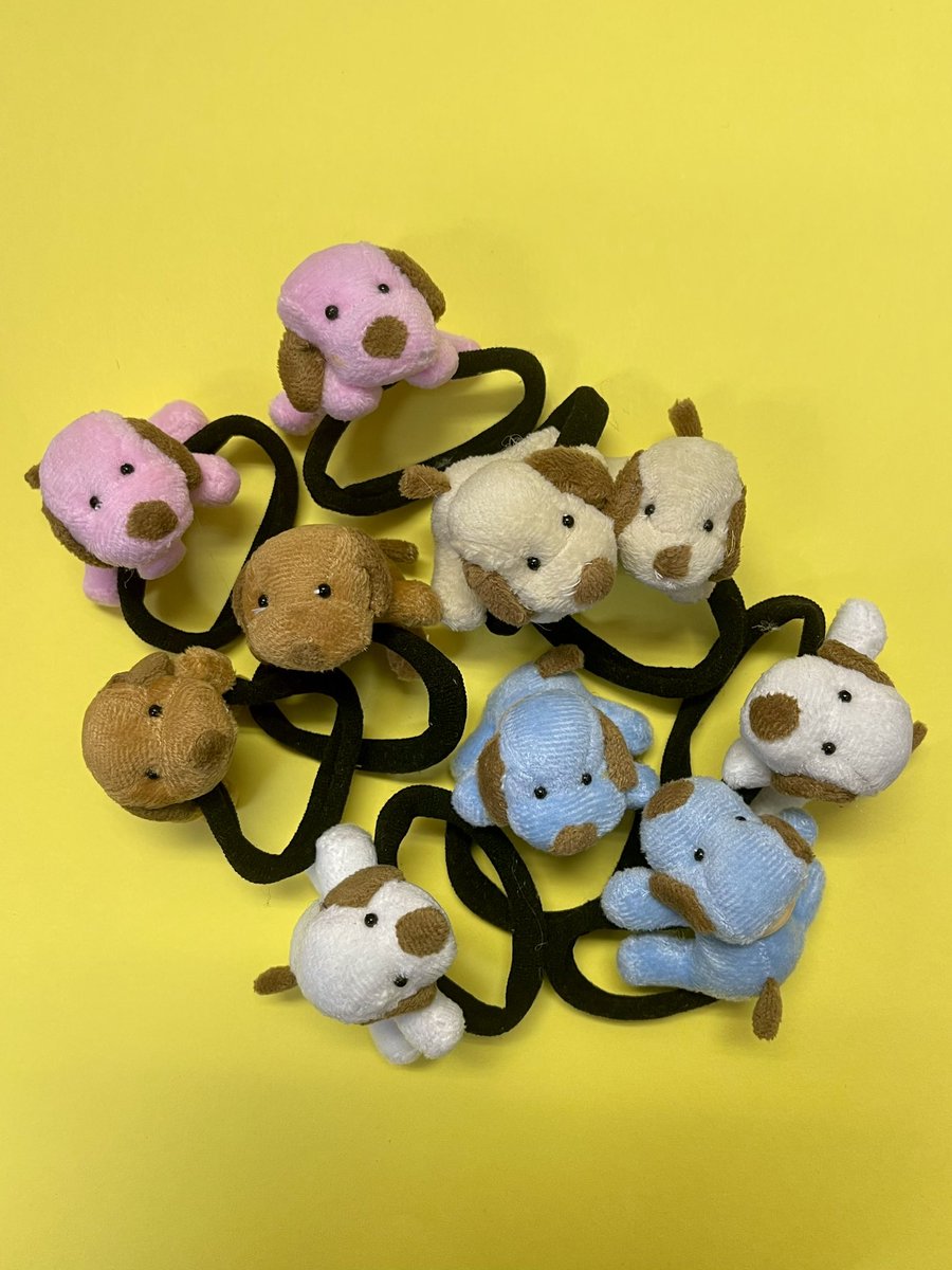 けなげな犬ぬいぐるみヘアゴム400円やっとこ再入荷いたしました！ 結ぶ