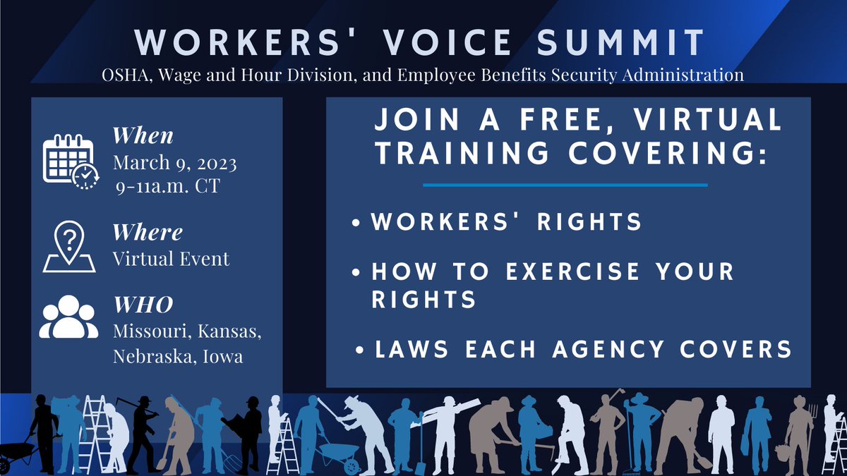 OSHA_DOL's tweet image. ❓ Have questions about your rights as a worker? 

📌📅 Mark your calendars and save this post! Click this link to join us on March 9! 👇 bit.ly/3XO2a6Q