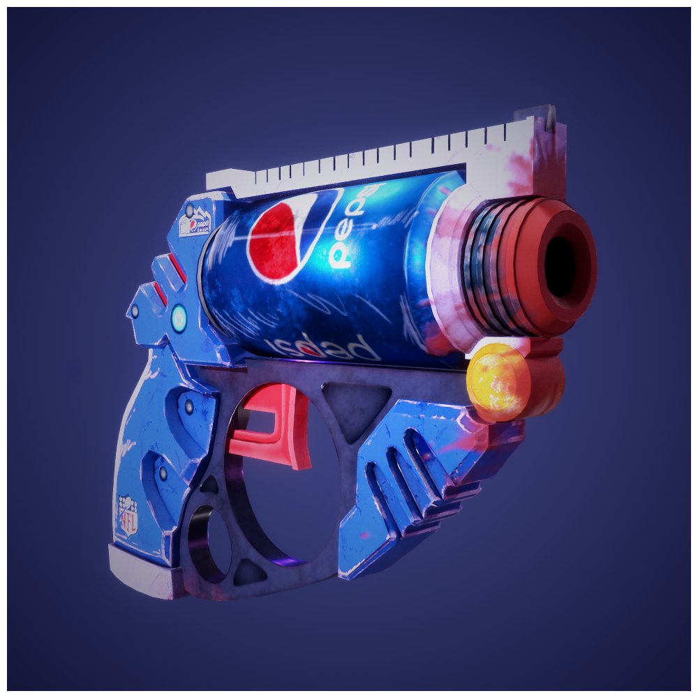 chichanyee's tweet photo. Stylized Pepsi Gun via @artstationhq https://t.co/0SMoa0cWCJ https://t.co/oShJS3dBbY