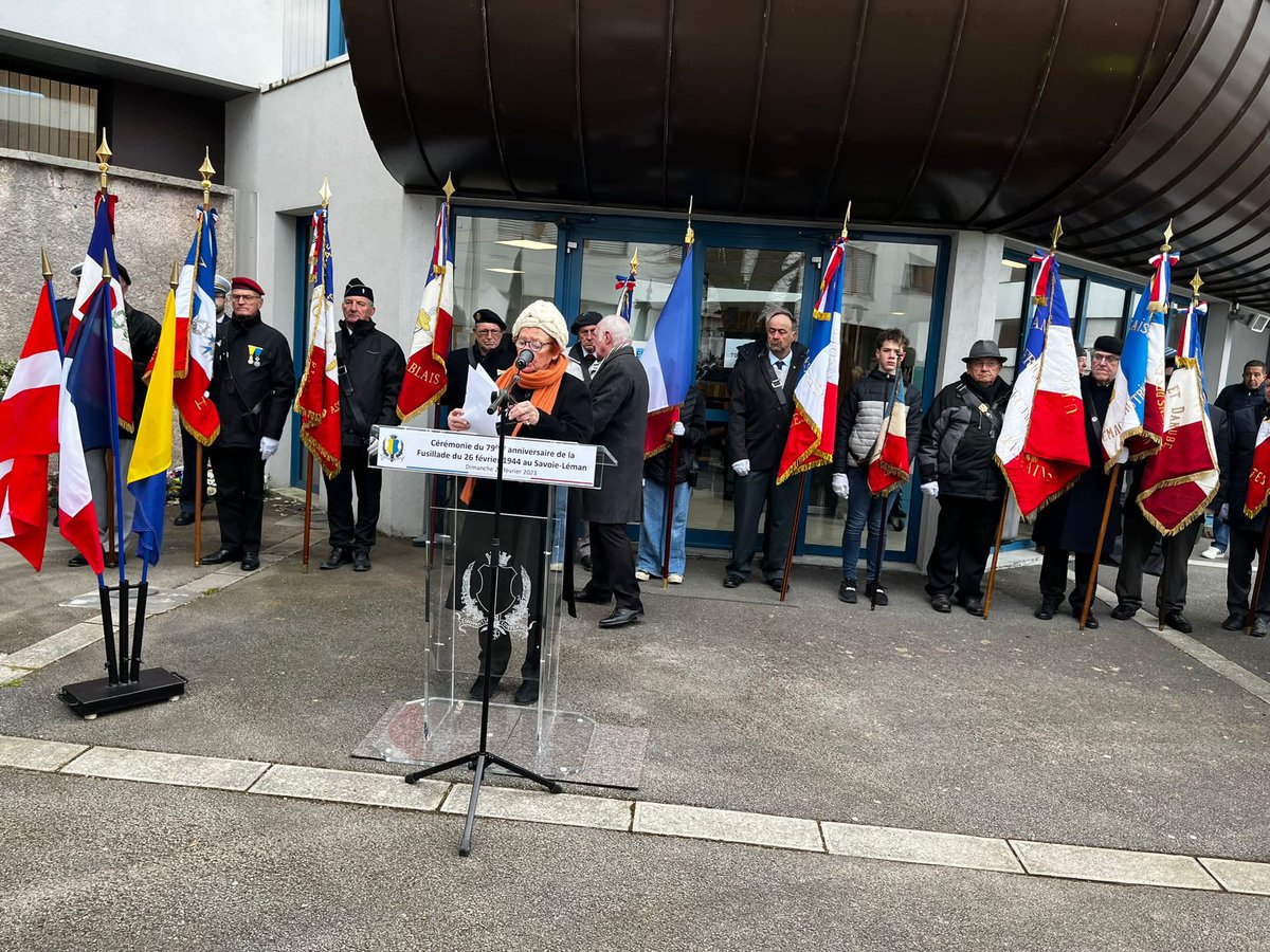 CyrilPellevat's tweet photo. #Commémoration pour rendre #hommage aux événements de Foges au cimetière de Sciez puis devant le monument aux morts de Lully.
Puis une autre #cérémonie à l’école hôtelière de Thonon les Bains pour les fusillés du Savoie Léman. 

#anacr #devoirdemémoire https://t.co/hqYp38VTy8