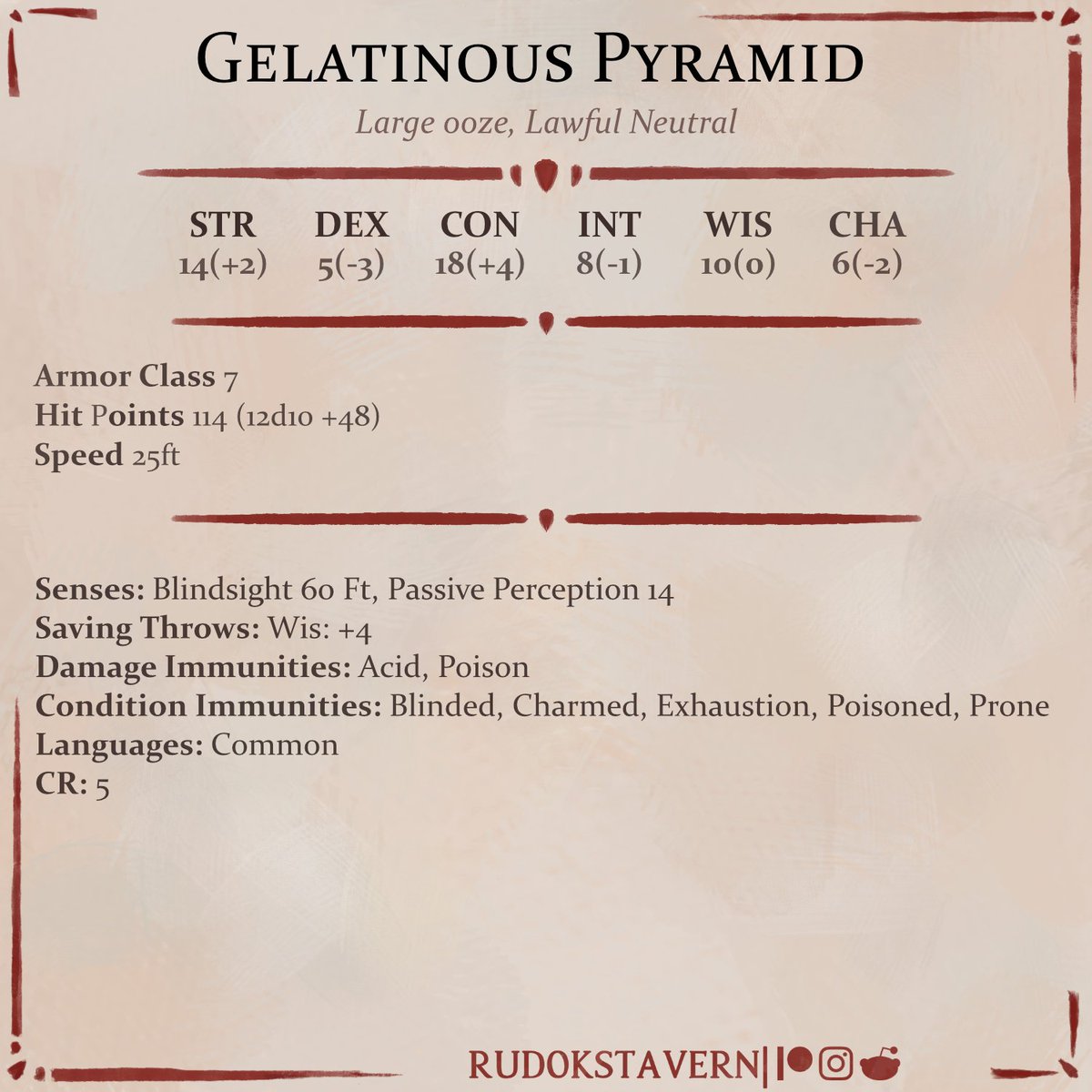 Gelatinous Pyramid, the mightiest Janitor in the land!
#DnD #dndmonster #dungeonsanddragons