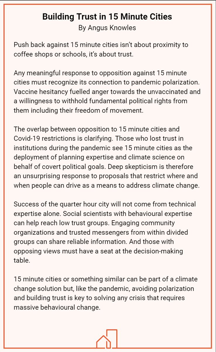 angus_mk's tweet photo. Push back against 15 minute cities isn’t about proximity to coffee shops or schools, it’s about trust. https://t.co/9DGD1ARAKM