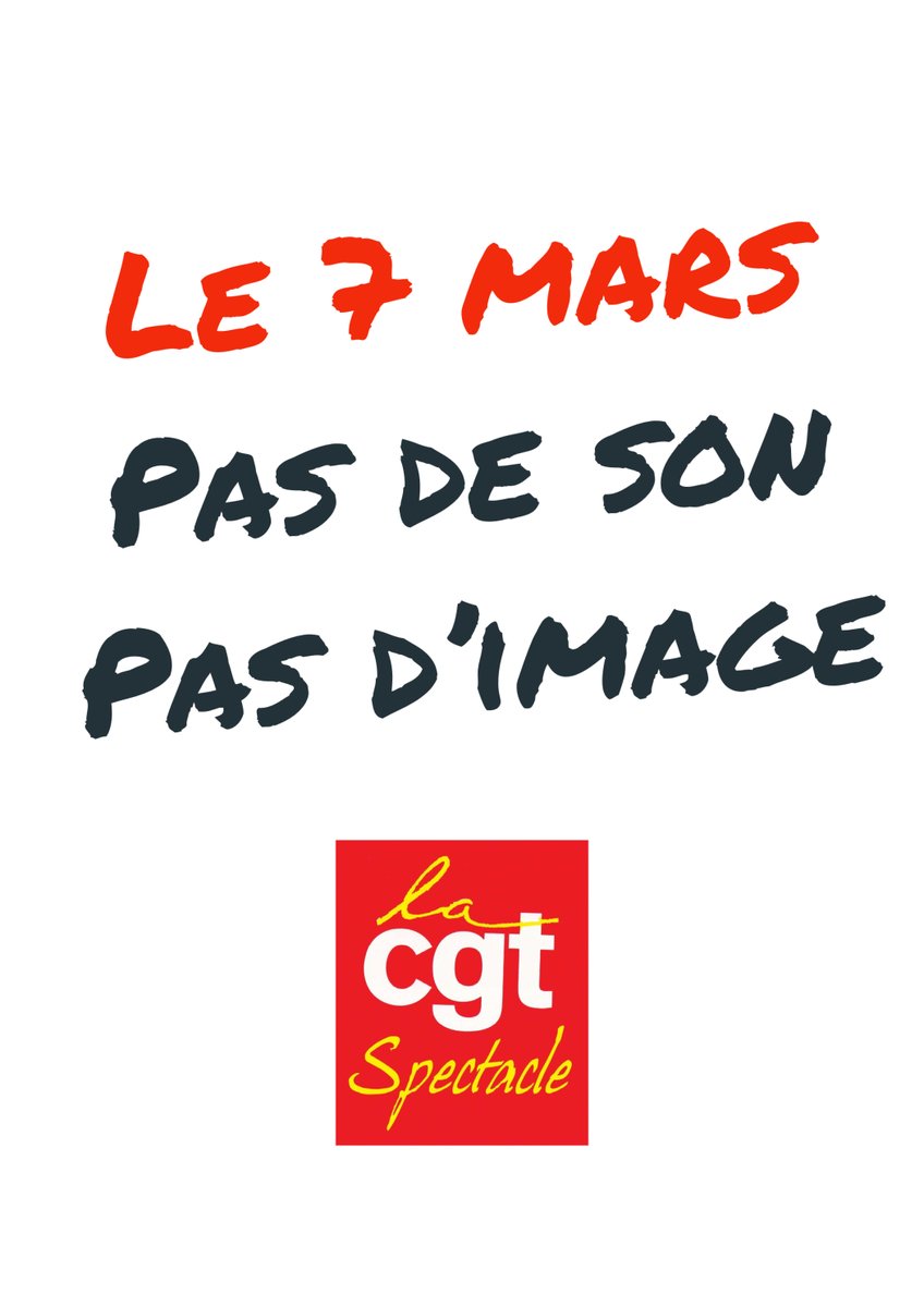 SNAM_CGT's tweet photo. Le #7mars, on ne joue plus, on ne donne plus de cours.
Le #7mars il n'y a plus de son, sauf dans la rue où nous crions notre colère contre cette réforme injuste et inutile.
Le #7mars, on avance, et le gouvernement recule.
Le #7mars, on s'arrête, mais on ne nous arrête plus. https://t.co/4x6JM2RVif
