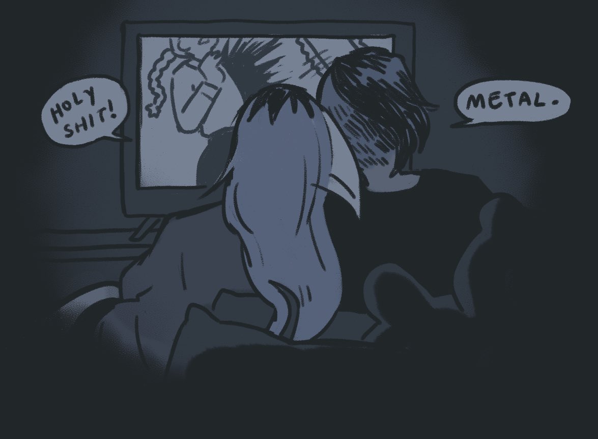 lursauu's tweet photo. watching slasher movies with my gf #OMORIFANART #kimbrey https://t.co/7piwtMRZqB