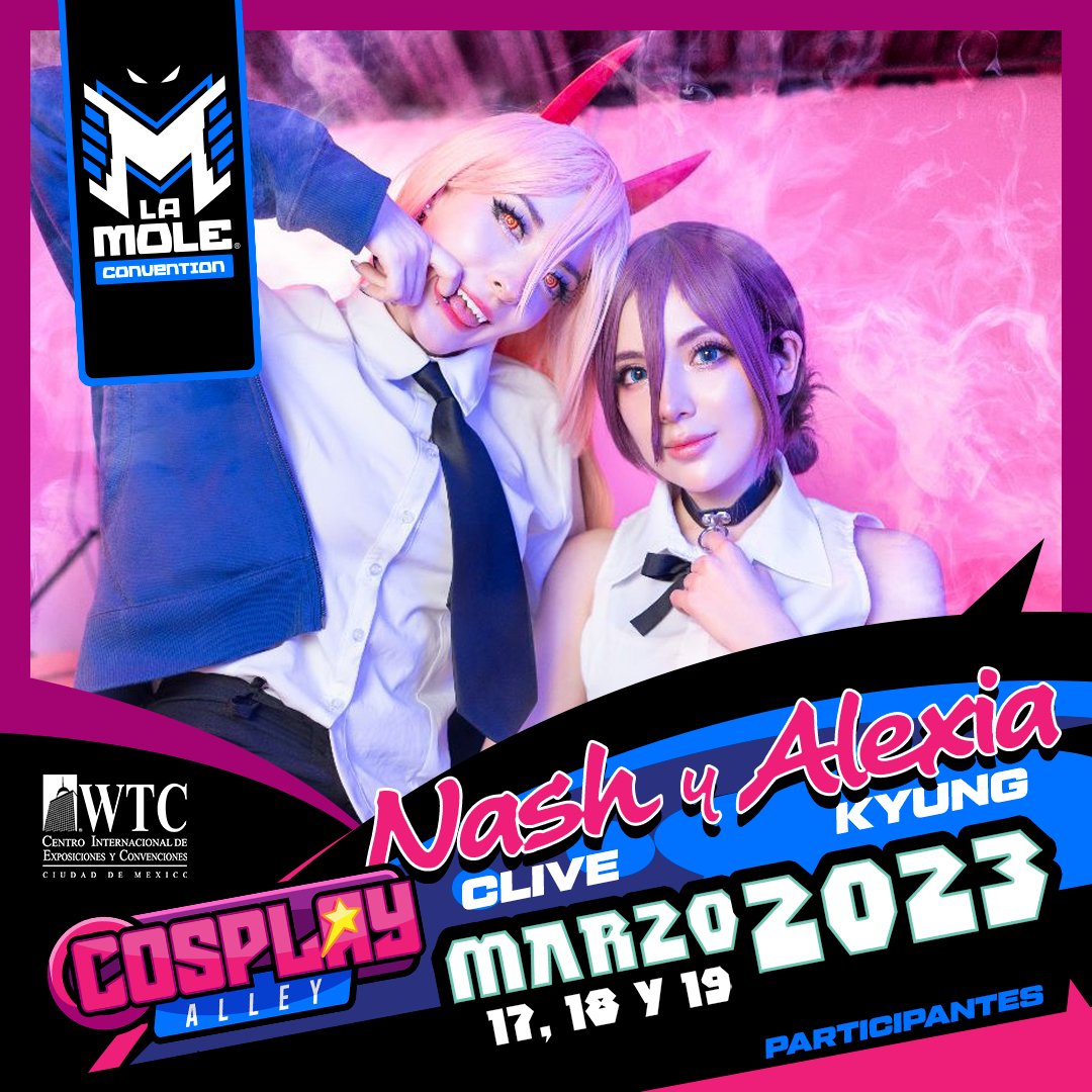 lamolemx's tweet photo. 🥰Comunicóloga y maquillista profesional de día, y heroína, villana o furra por las noches, @nash_clive es fanática de los memes y los jueguitos para celular. Y viene acompañada de @alexia_kyung, especialista en dar vida a chicas kawaii/moe con toques gravure/ecchi.
#LaMole2023 https://t.co/uNbai7Ew9i