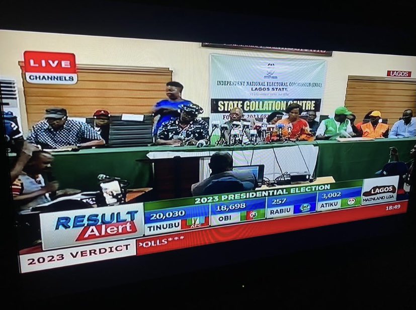 YNaija's tweet image. Lagos state Mainland LG Results for the Presidential election:

APC - 20,030
LP - 18,698
PDP - 3,002
NNPP - 257