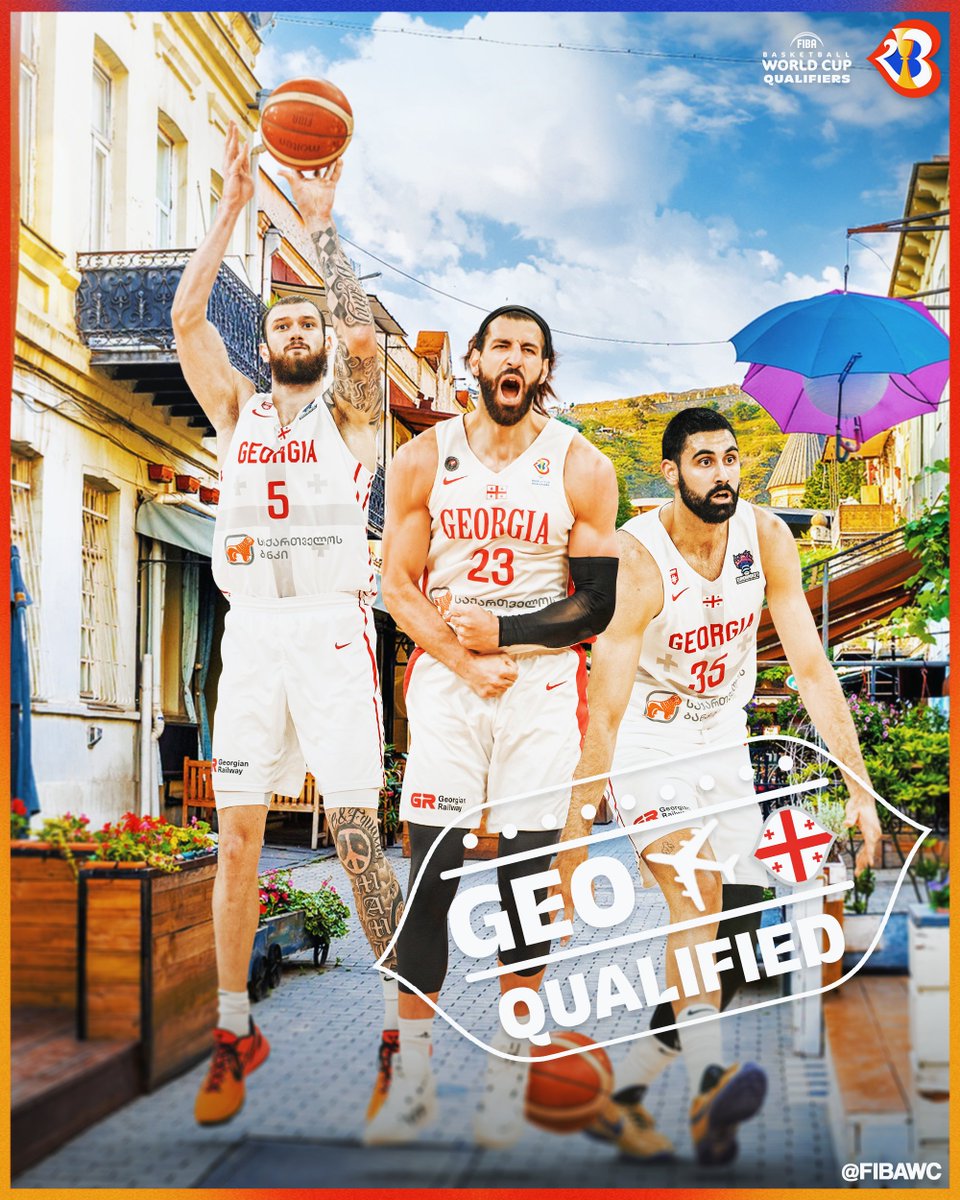 🇬🇪 𝐇𝐈𝐒𝐓𝐎𝐑𝐘 𝐅𝐎𝐑 𝐆𝐄𝐎𝐑𝐆𝐈𝐀 🇬🇪

Georgia are going to the FIBA Basketball World Cup for the first time in their history! 💥

#FIBAWC x #WinForGeorgia