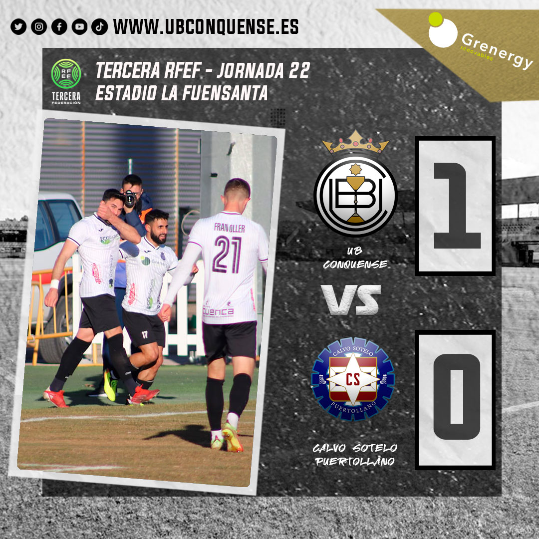 📢 #UBConquense ❗

¡ESTE EQUIPO SE LO DEJA TODO EN EL CAMPO! Victoria merecida de la #UniónBalompédica con estreno goleador de Fuentes. Gran partido de nuestro equipo que sigue sumando. Gracias a todos los aficionados que nos han acompañado hoy en La Fuensanta ¡VAMOS CONQUENSE!