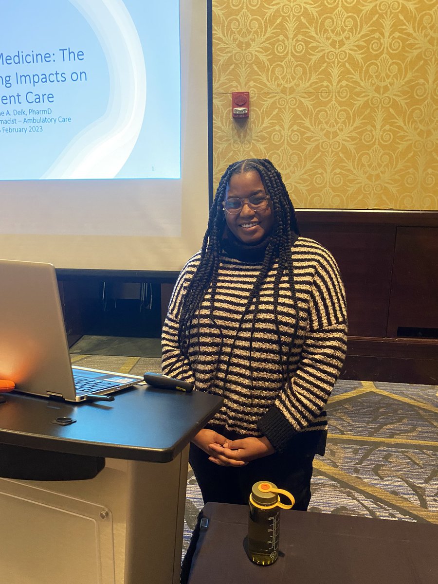 PAPharmacists's tweet image. Jasmine Delk of @upenn sharing the Race in Medicine: The Underlying Impacts on Patient Care for #Pharmacists at #PPAConference