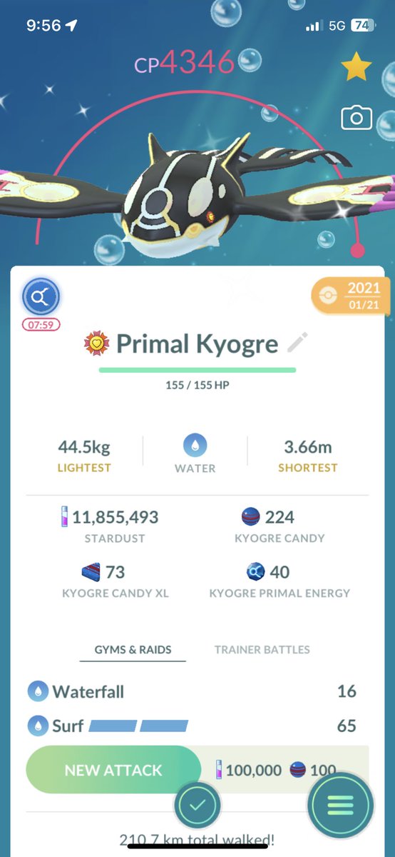 BrianSOA's tweet photo. Shiny Primal Kyogre 😍😍 #PokemonGO #HoennTour @thetrainerclubb https://t.co/mDjTx04ER2