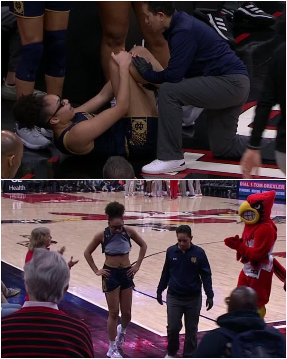 espn's tweet photo. Olivia Miles went to the locker room after suffering an apparent no-contact knee injury. https://t.co/lELz39JtCM