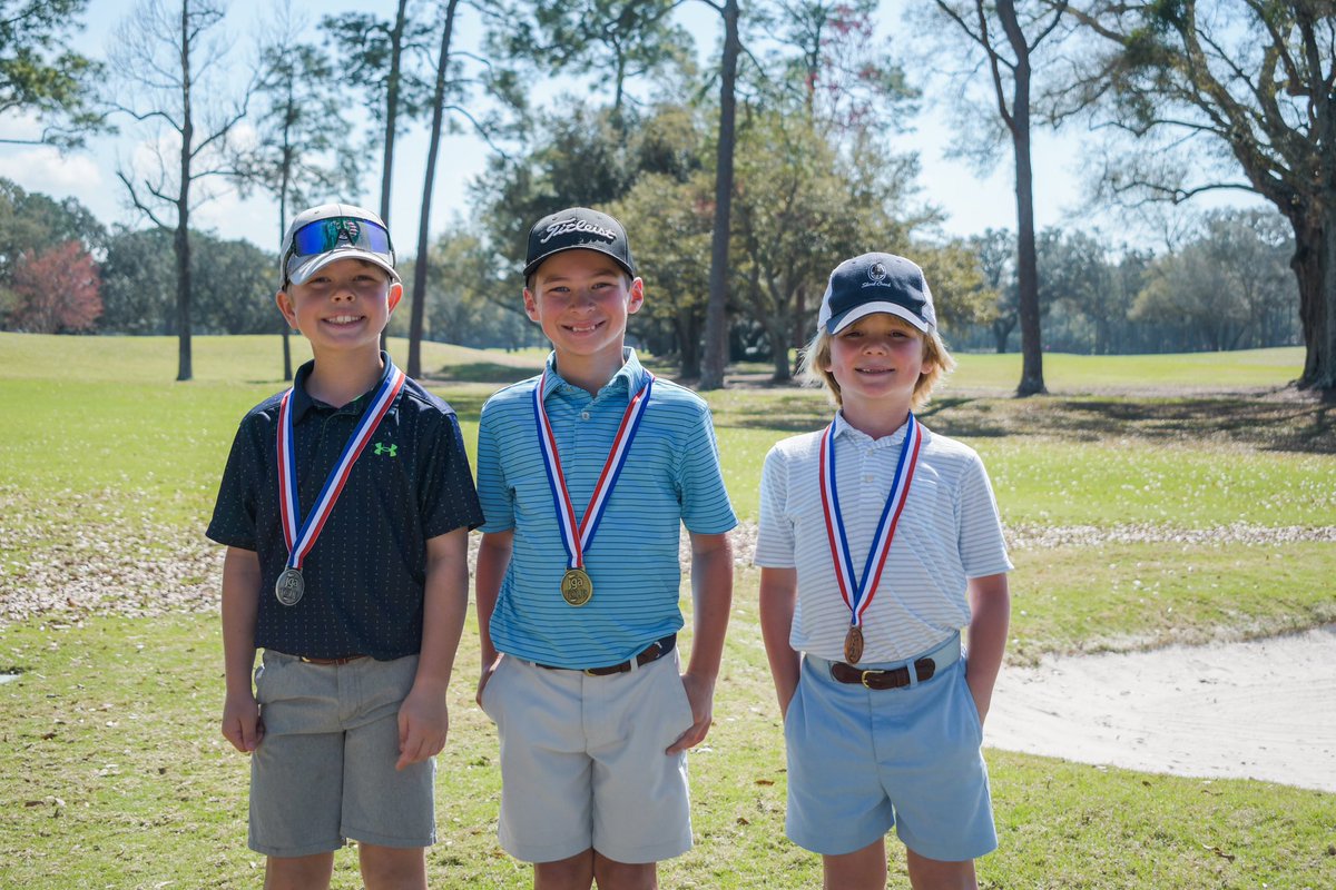 jrgolfalabama's tweet image. It’s not every day you crown the first champions of your first event…of your inaugural junior tour!

• John Chappell earned gold in the Male 6-8 Age Division with a total score of 95
• Parker Perkins earned silver with 107 total. Samuel Fraser claimed bronze with a 109