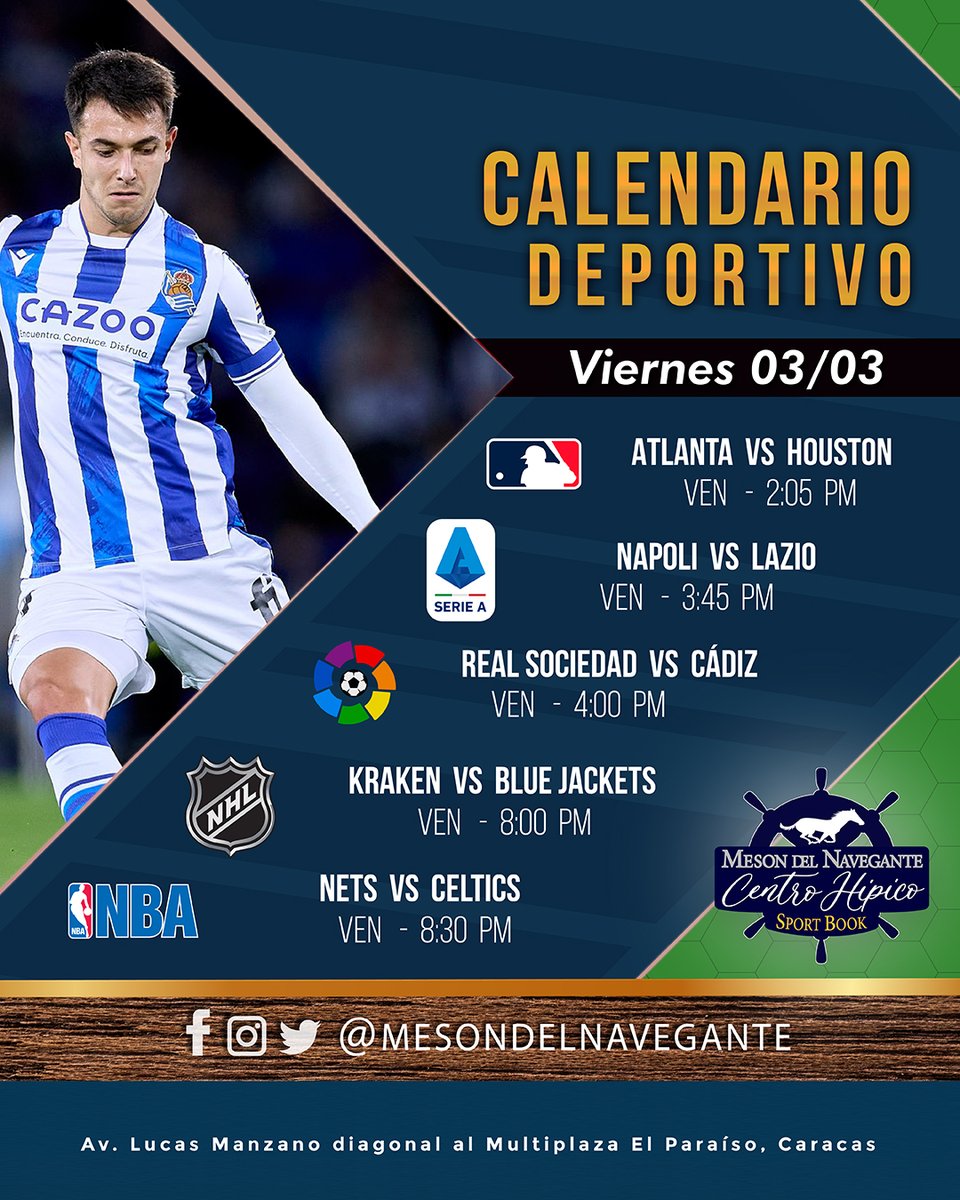 grupotrackandra's tweet photo. Este fin de semana vivimos el deporte a todo pulmón con los mejores partidos diariamente, para que puedas jugar y sentir la emoción de ganar en el mesón del Navegante.
#deportes #Basketnba #Parley #Gana #combianadas #Altaybaja #Mesondelnavegante #Elparaiso #Caracaselparaiso https://t.co/QoTXvJvkYf