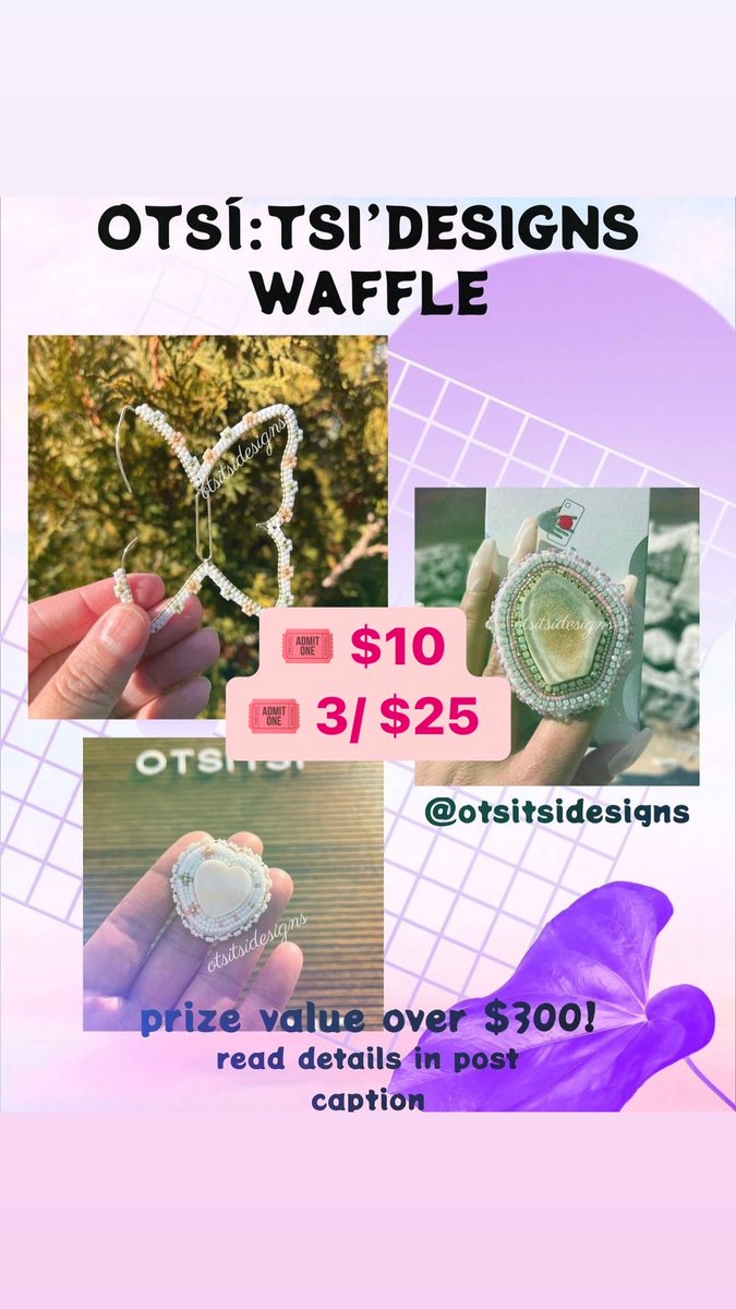 loverebeccaray's tweet image. still time to get in on my r@ffle 🧇🧇🧇 winner takes 3 prizes including custom earrings 💗 dm me for details or see pinned tweet / ig otsitsidesigns 

#NativeTwitter #beadwork #Nativebeadwork