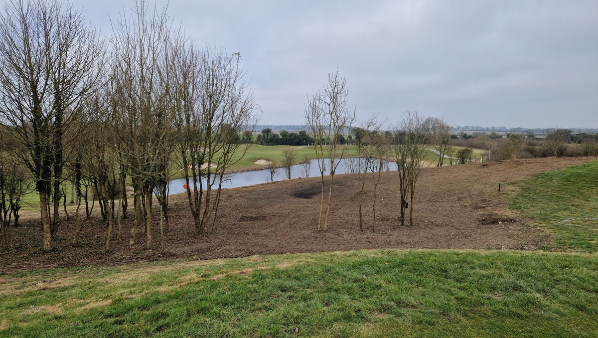 Then and Now. Our green staff have been busy clearing out the area behind the 4th green and 5th tee to allow more sunlight and air through. It also gives a lovely view through to the 8th hole. Nice work lads.