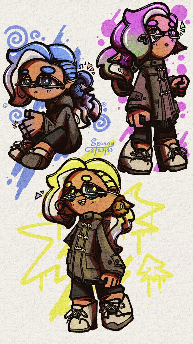 spinnyternally's tweet photo. I cant hear anything i have earphones on 
#Splatoon3 #splatoonart https://t.co/asB7zjwCsF