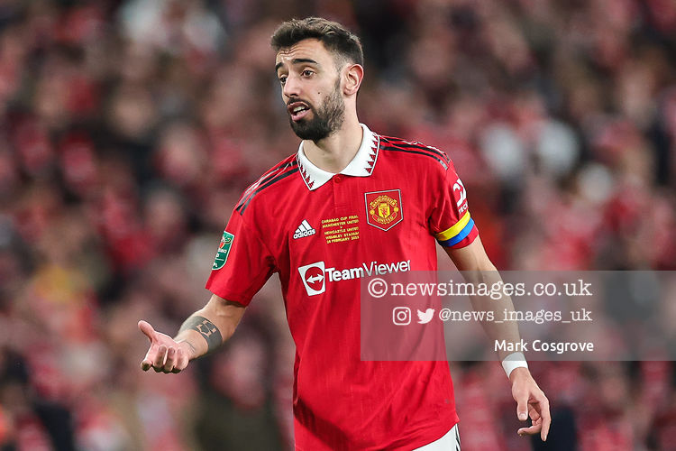 Bruno Fernandes #8 of Manchester United reacts to a decision during the Carabao Cup Final match Manchester United vs  …
<a href="/ManUtd/">Manchester United</a> #MUFC #manutd
#newcastleunited #NUFC <a href="/NUFC/">Newcastle United</a>
#CarabaoCup <a href="/Carabao_Cup/">Carabao Cup</a>
<a href="/Mark_Cozy/">Mark Cozy</a>
Sales - pictures@newsimages.co.uk