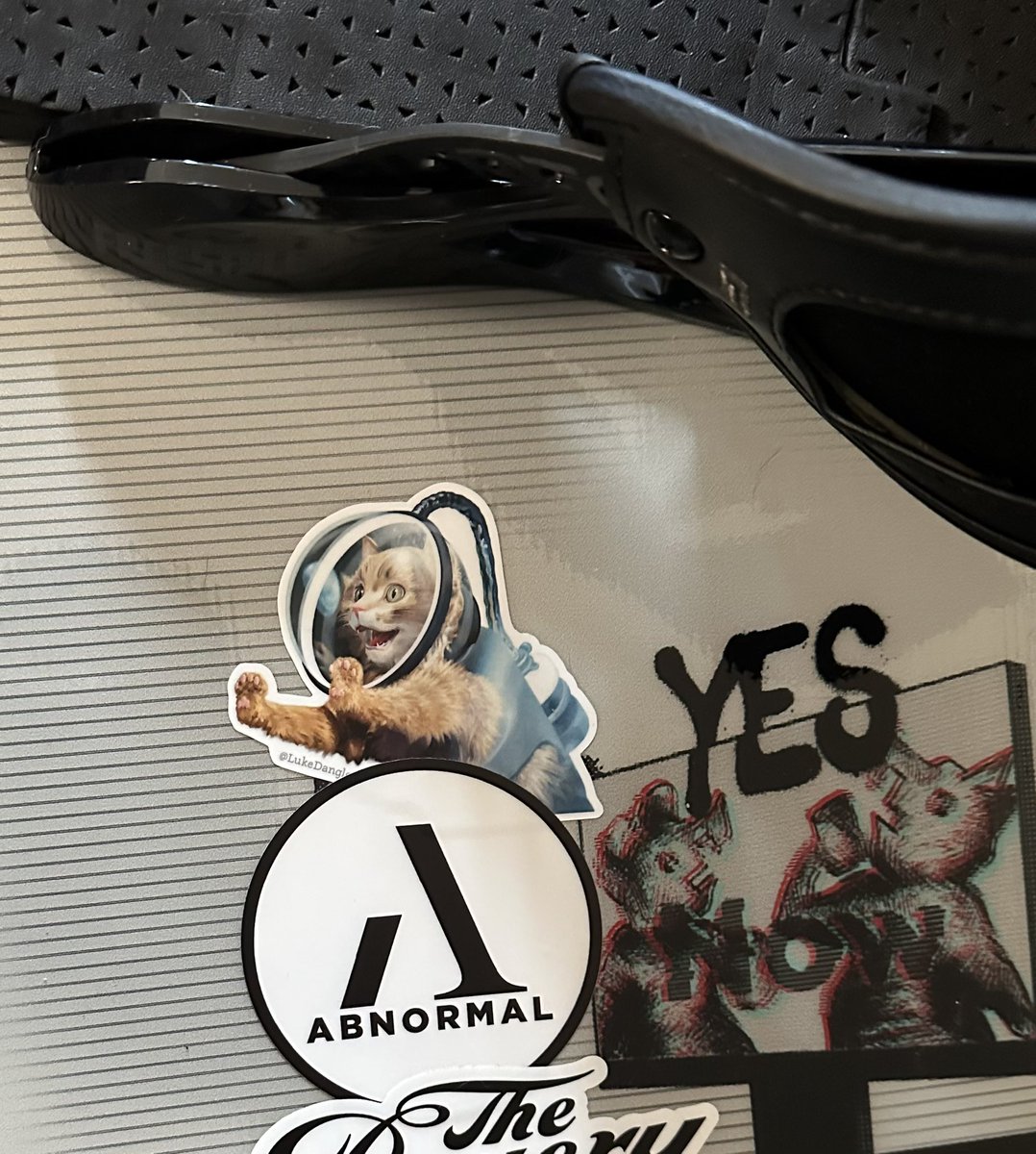 Prepping the new snowboard and had to throw some new stickers on  <a href="/LukeDangler/">Luke Dangler</a> <a href="/Spentacular/">Spencer Hamm</a>