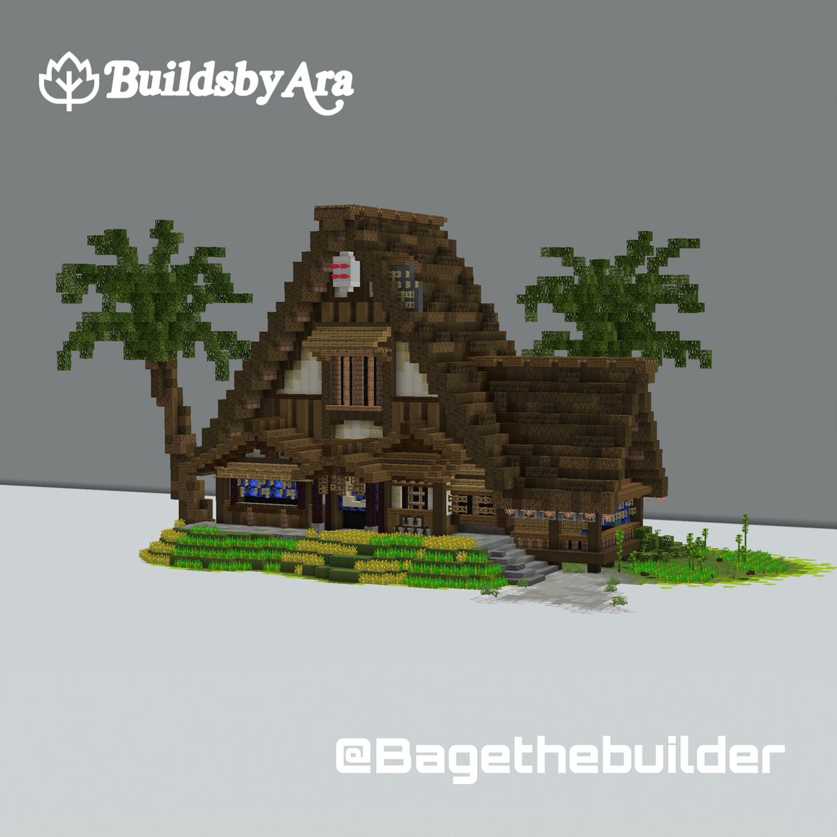 Big tropical hut collab #Minecraft #minecraft建築コミュ #minecraftbuild #Minecraftbuilds
