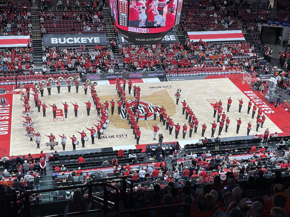 TBDBITL's tweet photo. Script on Court complete! Another great performance from Athletic Band! #GoBucks🏀 https://t.co/P3KCbScffB