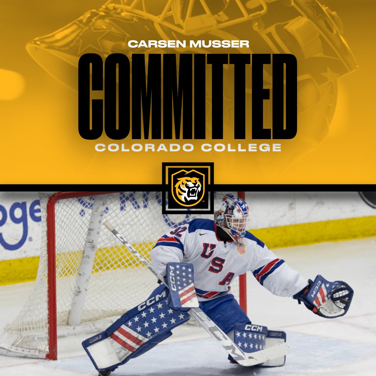 U18 goaltender Carsen Musser has committed to <a href="/CCTigerHKY/">CC Hockey</a> to further his career! 🐯

Congrats, Muss! 👏