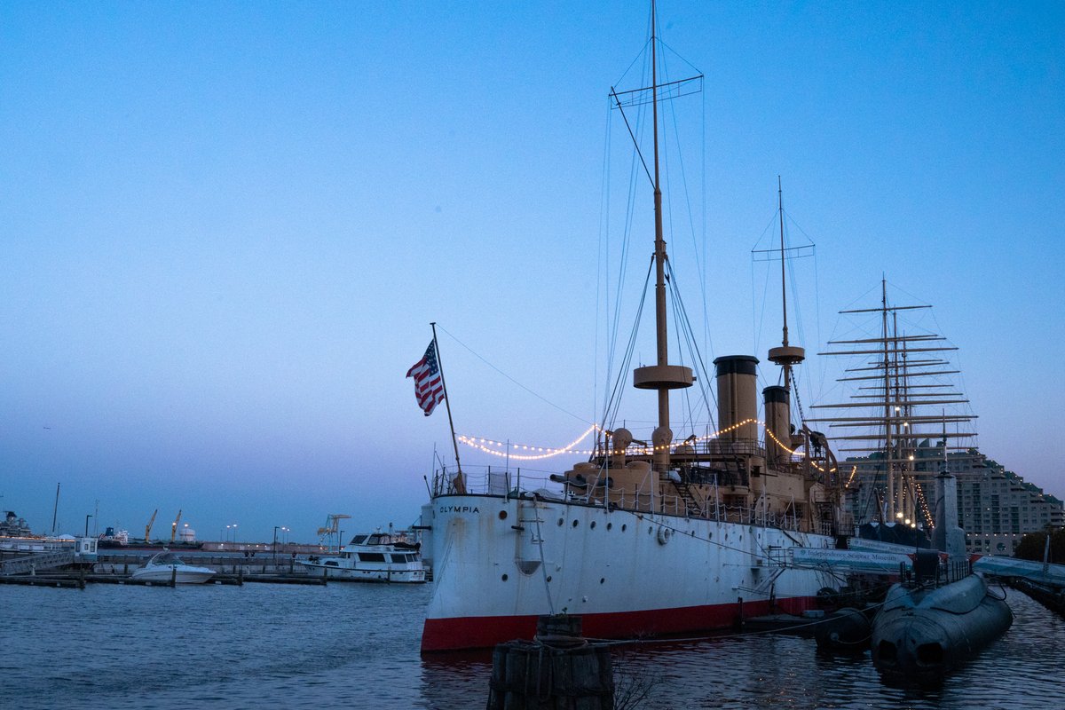 So much history can be found on the #PhillyWaterfront. Right on the water, <a href="/phillyseaport/">Independence Seaport Museum</a>’s Cruiser Olympia (C-6) is the oldest remaining steel ship afloat, first commissioned in 1895, now sits in its home right in front of <a href="/SSHarborPark/">Spruce Street Harbor Park</a>. 

#MyPhillyWaterfront #TeamDRWC