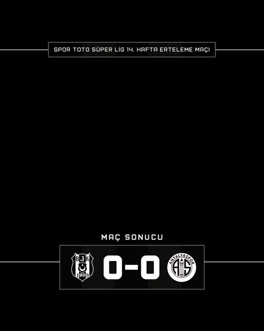 MS | Beşiktaş 0-0 Antalyaspor

❌ 90+7' Cenk Tosun (P)