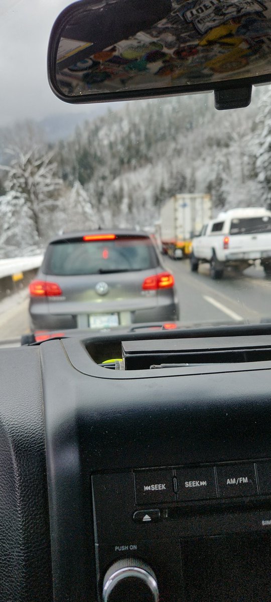 BCWanderer1's tweet photo. @DriveBC highway 1 eastbound dead stop past Annis Road https://t.co/nZMEK7RnZy