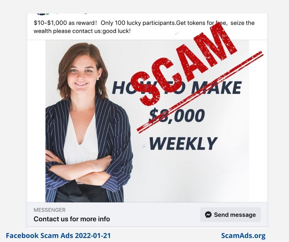 #Facebook #Instagram #Meta Platforms = Mark Zuckerberg {CSO ~ Chief Scamming Officer} Let's be mindful of these scammers with all these #scamads #Zuckerberg - fraud should be reported to <a href="/FTC/">FTC</a> &amp; <a href="/FBI/">FBI</a>  for #profiteering #aiding &amp; #abetting en.wikipedia.org/wiki/Aiding_an… #fakeads