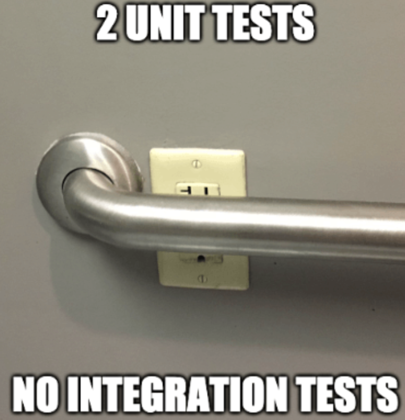 j_ckao's tweet photo. @GergelyOrosz @SamProgramiz For most applications, you also get a bigger bang for your buck writing integration and acceptance tests than unit tests. It's also common to forget that even tests themselves introduce a maintenance cost like any other code.

See attached meme https://t.co/XLlOor17gn