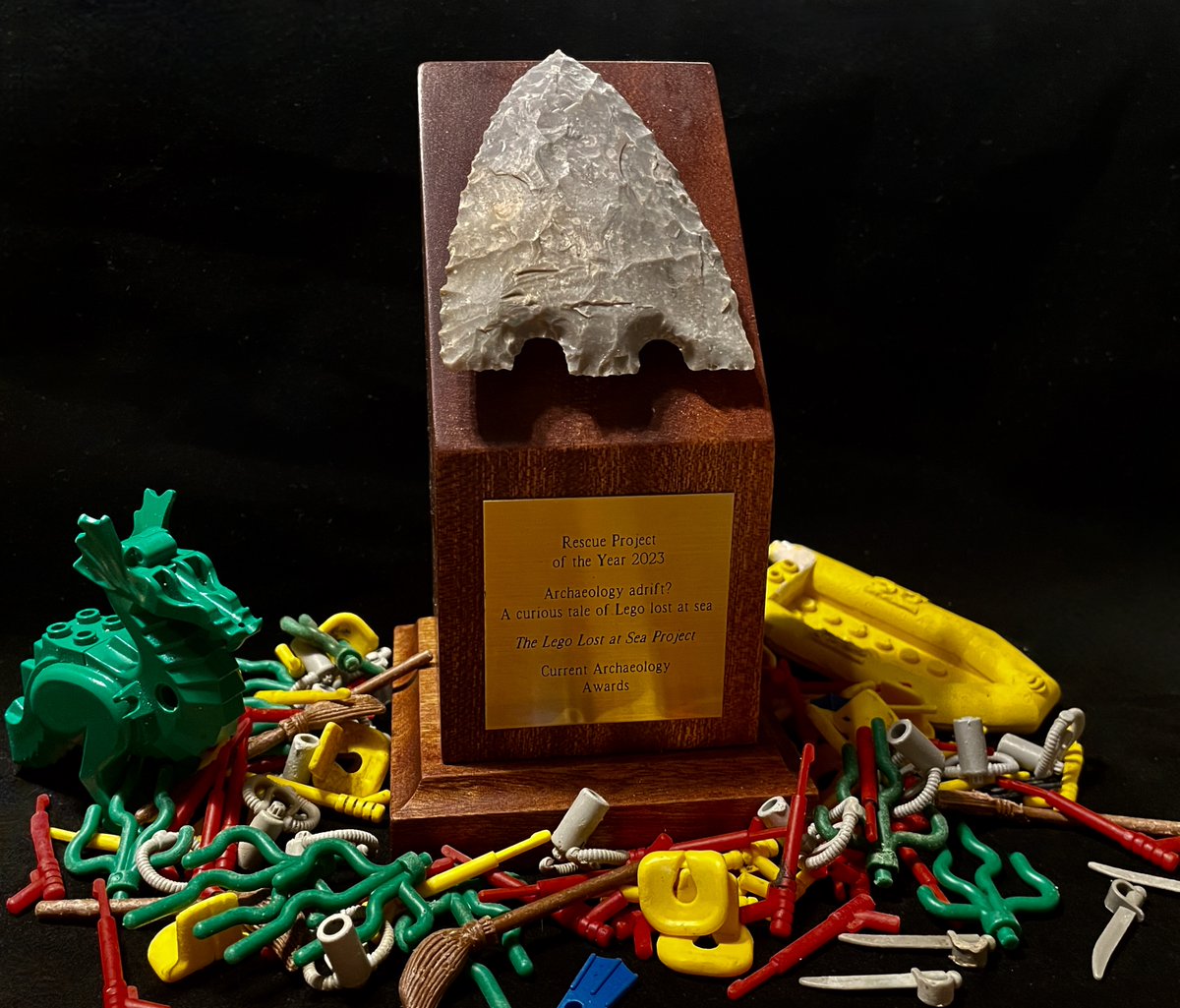 LegoLostAtSea's tweet image. We won! Thanks so much to all who voted in the Current Archaeology awards. So many people have been involved in this project, from beach cleaners to oceanographers, maritime archaeologists, divers, fishermen, palaeontologists, journalists and scientists - this award is for them.